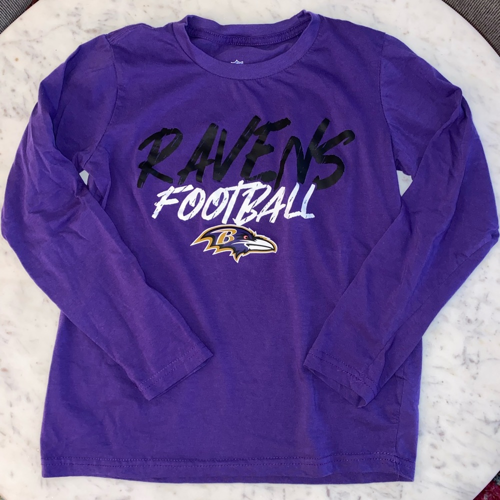 NFL Baltimore Ravens Youth Long Sleeve Shirt Sz M 10-12